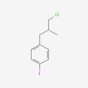 molecular formula C10H12ClI B13182849 1-(3-Chloro-2-methylpropyl)-4-iodobenzene 