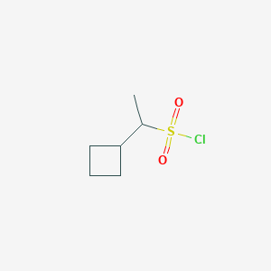 molecular formula C6H11ClO2S B13182851 1-Cyclobutylethane-1-sulfonyl chloride 