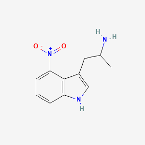 molecular formula C11H13N3O2 B13182912 1-(4-Nitro-1H-indol-3-yl)propan-2-amine 