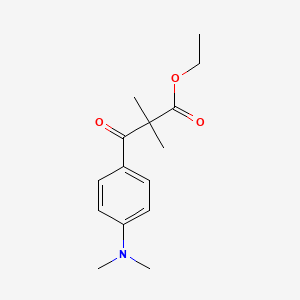 molecular formula C15H21NO3 B13182921 Ethyl 3-[4-(dimethylamino)phenyl]-2,2-dimethyl-3-oxopropanoate 