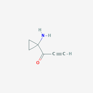 molecular formula C6H7NO B13182930 1-(1-Aminocyclopropyl)prop-2-yn-1-one 
