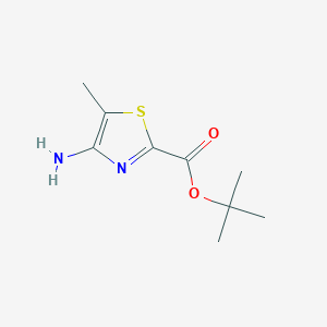 molecular formula C9H14N2O2S B13182934 tert-Butyl 4-amino-5-methyl-1,3-thiazole-2-carboxylate 