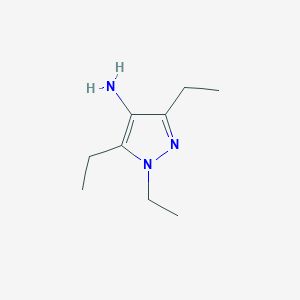 molecular formula C9H17N3 B13182988 Triethyl-1H-pyrazol-4-amine 