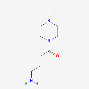 molecular formula C9H19N3O B13182994 4-Amino-1-(4-methylpiperazin-1-yl)butan-1-one 