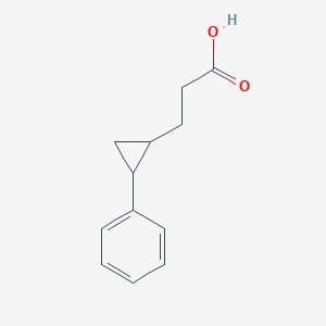 molecular formula C12H14O2 B13183015 3-(2-Phenylcyclopropyl)propanoic acid 