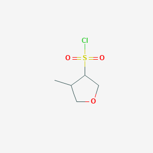molecular formula C5H9ClO3S B13183017 4-Methyloxolane-3-sulfonyl chloride 