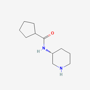 molecular formula C11H20N2O B13183027 N-[(3R)-Piperidin-3-YL]cyclopentanecarboxamide 