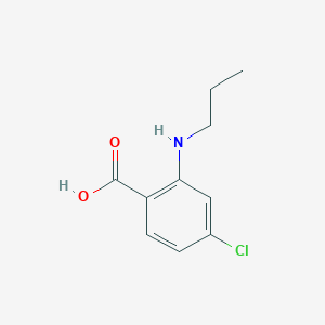 molecular formula C10H12ClNO2 B13183031 4-Chloro-2-(propylamino)benzoic acid 