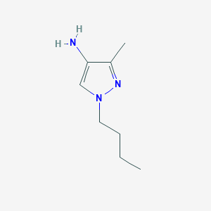 molecular formula C8H15N3 B13183068 1-Butyl-3-methyl-1H-pyrazol-4-amine 