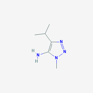 molecular formula C6H12N4 B13183076 1-Methyl-4-(propan-2-yl)-1H-1,2,3-triazol-5-amine 
