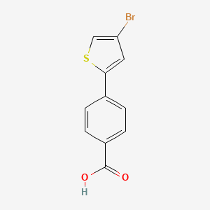 molecular formula C11H7BrO2S B13183114 4-(4-Bromothiophen-2-YL)benzoic acid 