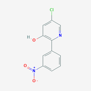 molecular formula C11H7ClN2O3 B13183139 5-Chloro-2-(3-nitrophenyl)pyridin-3-ol 