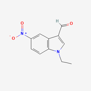 molecular formula C11H10N2O3 B13183151 1-ethyl-5-nitro-1H-indole-3-carbaldehyde 