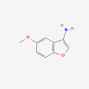 molecular formula C9H9NO2 B13183192 5-Methoxy-1-benzofuran-3-amine 