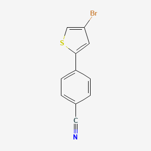 molecular formula C11H6BrNS B13183206 4-(4-Bromothiophen-2-yl)benzonitrile 