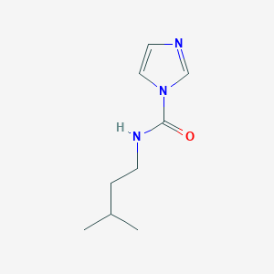 molecular formula C9H15N3O B13183262 N-(3-methylbutyl)-1H-imidazole-1-carboxamide 