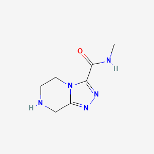 molecular formula C7H11N5O B13183278 N-Methyl-5H,6H,7H,8H-[1,2,4]triazolo[4,3-a]pyrazine-3-carboxamide 