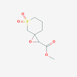 molecular formula C8H12O5S B13183288 Methyl 1-oxa-5-thiaspiro[2.5]octane-2-carboxylate 5,5-dioxide 