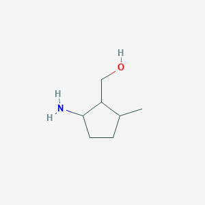 molecular formula C7H15NO B13183305 (2-Amino-5-methylcyclopentyl)methanol 