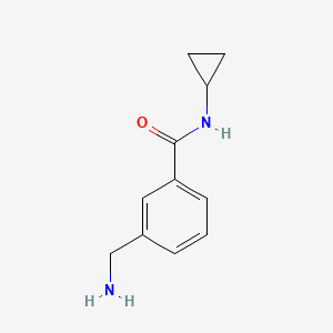molecular formula C11H14N2O B13183342 3-(Aminomethyl)-N-cyclopropylbenzamide 