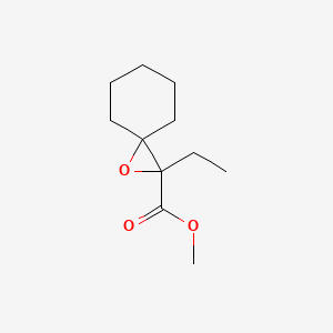 molecular formula C11H18O3 B13183344 Methyl 2-ethyl-1-oxaspiro[2.5]octane-2-carboxylate 