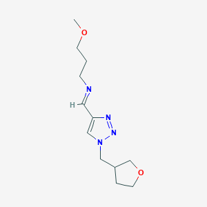 molecular formula C12H20N4O2 B13183348 (Z)-(3-Methoxypropyl)({1-[(oxolan-3-yl)methyl]-1H-1,2,3-triazol-4-yl}methylidene)amine 