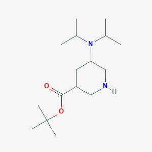 molecular formula C16H32N2O2 B13183378 tert-Butyl 5-[bis(propan-2-yl)amino]piperidine-3-carboxylate 