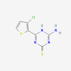 molecular formula C7H5ClN4S2 B13183390 4-Amino-6-(3-chlorothiophen-2-YL)-1,3,5-triazine-2-thiol 
