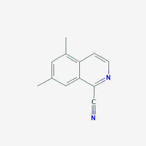 molecular formula C12H10N2 B13183407 5,7-Dimethylisoquinoline-1-carbonitrile 
