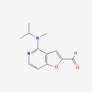 molecular formula C12H14N2O2 B13183749 4-[Methyl(propan-2-yl)amino]furo[3,2-c]pyridine-2-carbaldehyde 