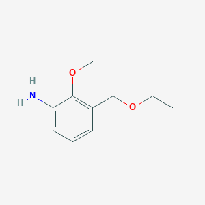 molecular formula C10H15NO2 B13184217 3-(Ethoxymethyl)-2-methoxyaniline 