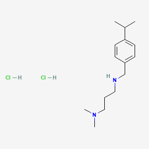 molecular formula C15H28Cl2N2 B1318430 N'-(4-Isopropyl-benzyl)-N,N-dimethyl-propane-1,3-diamine dihydrochloride CAS No. 1158646-10-6