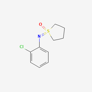 molecular formula C10H12ClNOS B13184326 1-[(2-Chlorophenyl)imino]-1lambda6-thiolan-1-one 