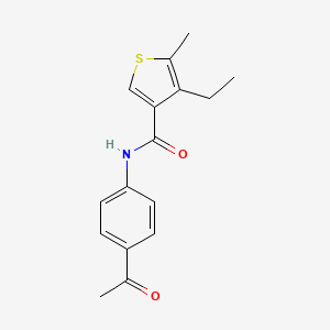 N-(4-acetylphenyl)-4-ethyl-5-methylthiophene-3-carboxamide