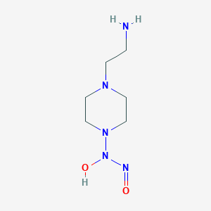 molecular formula C6H15N5O2 B131845 N-[4-(2-Aminoethyl)piperazin-1-yl]-N-hydroxynitrous amide CAS No. 146724-97-2