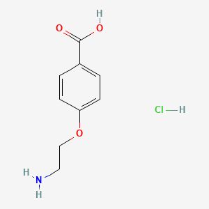 molecular formula C9H12ClNO3 B1318452 4-(2-Aminoethoxy)benzoic acid hydrochloride CAS No. 1050208-10-0