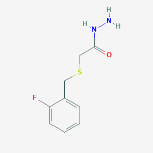 molecular formula C9H11FN2OS B1318481 2-[(2-Fluorobenzyl)thio]acetohydrazide CAS No. 669705-47-9