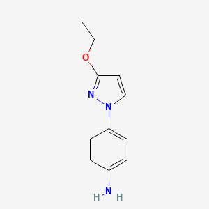 molecular formula C11H13N3O B13184811 4-(3-Ethoxy-1H-pyrazol-1-yl)aniline 
