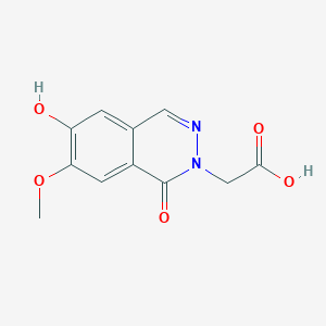 molecular formula C11H10N2O5 B13184982 2-(6-Hydroxy-7-methoxy-1-oxo-1,2-dihydrophthalazin-2-yl)acetic acid 