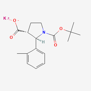 potassium (2R,3R)-1-(tert-butoxycarbonyl)-2-(2-methylphenyl)pyrrolidine-3-carboxylate