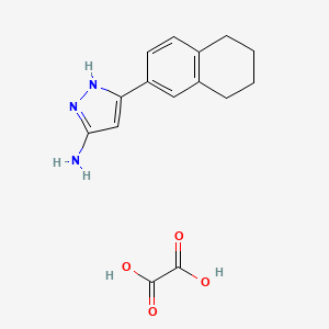 molecular formula C15H17N3O4 B1318508 3-(5,6,7,8-Tetrahydro-2-naphthalenyl)-1H-pyrazol-5-amine oxalate 