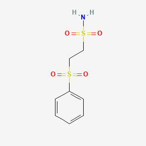 molecular formula C8H11NO4S2 B13185530 2-(Benzenesulfonyl)ethane-1-sulfonamide 
