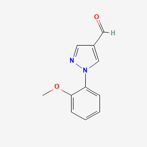 molecular formula C11H10N2O2 B1318557 1-(2-methoxyphenyl)-1H-pyrazole-4-carbaldehyde CAS No. 1013835-99-8