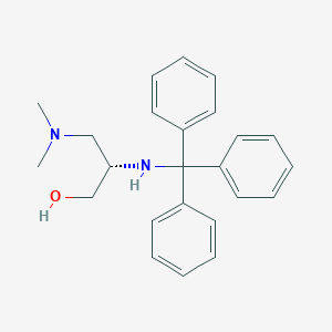 molecular formula C24H28N2O B13185770 (2S)-3-(Dimethylamino)-2-[(triphenylmethyl)amino]propan-1-ol 