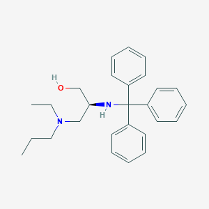 molecular formula C27H34N2O B13185812 (2S)-3-[Ethyl(propyl)amino]-2-[(triphenylmethyl)amino]propan-1-ol 