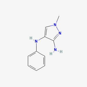 molecular formula C10H12N4 B13185841 1-Methyl-N4-phenyl-1H-pyrazole-3,4-diamine CAS No. 2059945-00-3