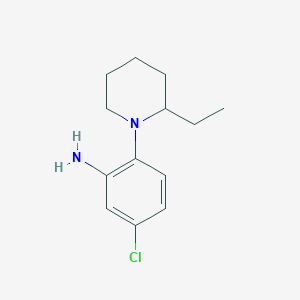 molecular formula C13H19ClN2 B1318595 5-Chloro-2-(2-ethylpiperidin-1-yl)aniline CAS No. 946669-02-9