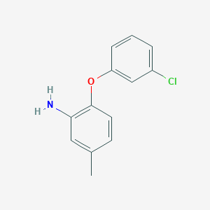 molecular formula C13H12ClNO B1318604 2-(3-Chlorophenoxy)-5-methylaniline CAS No. 946715-81-7