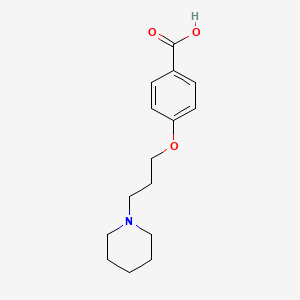 molecular formula C15H21NO3 B1318611 4-(3-(Piperidin-1-yl)propoxy)benzoic acid CAS No. 767286-87-3
