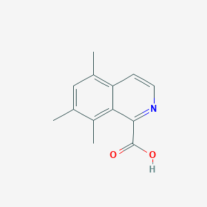 molecular formula C13H13NO2 B13186633 5,7,8-Trimethylisoquinoline-1-carboxylic acid 